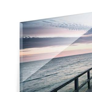 Tableau déco jetée sur la mer Verre de sécurité ESG - Multicolore - 125 x 50 cm
