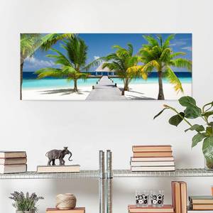 Tableau déco Catwalk to Paradise Verre de sécurité ESG - Multicolore - 125 x 50 cm