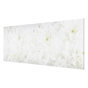 Bild Dahlien Blumenmeer ESG Sicherheitsglas - Mehrfarbig - 100 x 40 cm