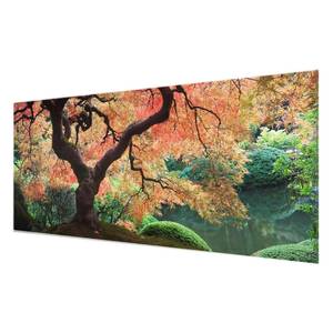 Bild Japanischer Garten II ESG Sicherheitsglas - Mehrfarbig - 100 x 40 cm