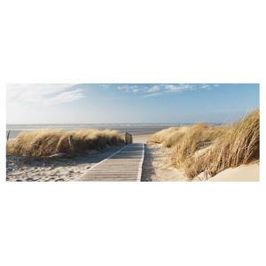 Tableau déco plage Baltique II Verre de sécurité ESG - Multicolore - 125 x 50 cm