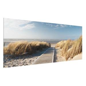 Afbeelding Oostzeestrand II ESG-veiligheidsglas - meerdere kleuren - 125 x 50 cm