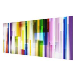Tableau déco Rainbow Cubes II Verre de sécurité ESG - Multicolore - 80 x 30 cm