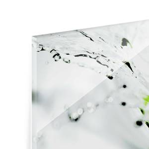 Tableau déco Splash Lime Verre de sécurité ESG - Multicolore - 80 x 30 cm