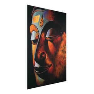 Tableau déco Bombay Buddah Verre de sécurité ESG - Multicolore - 75 x 100 cm