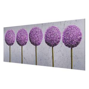Bild Allium Kugel-Blüten ESG Sicherheitsglas - Mehrfarbig - 125 x 50 cm
