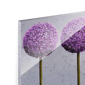 Tableau déco Allium Verre de sécurité ESG - Multicolore - 125 x 50 cm