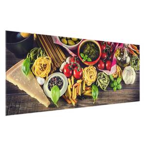Tableau déco Pasta Verre de sécurité ESG - Multicolore - 80 x 30 cm