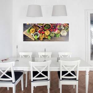 Tableau déco Pasta Verre de sécurité ESG - Multicolore - 125 x 50 cm