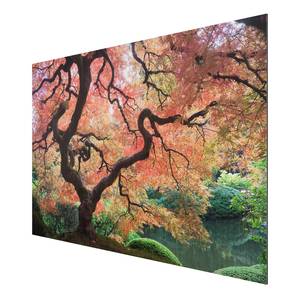 Tableau déco jardin japonais III Aluminium - Multicolore - 120 x 80 cm