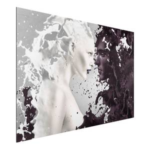 Tableau déco Milk & Coffee II Aluminium - Multicolore - 90 x 60 cm