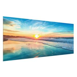 Tableau déco coucher de soleil Verre de sécurité ESG - Multicolore - 125 x 50 cm