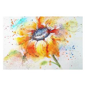 Tableau déco Painted Sunflower II Aluminium - Multicolore - 75 x 50 cm