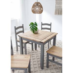 Table Finca Rustica I Pin massif - Pin gris - 80 x 80 cm