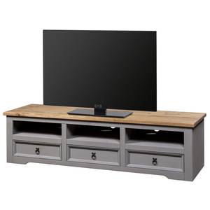 Tv-meubel Finca Rustica II massief grenenhout - Grenenhout grijs