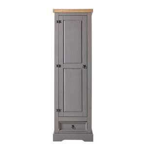 Garderobenschrank Finca Rustica Kiefer massiv - Kiefer Grau