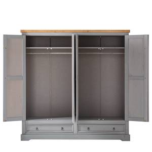 Drehtürenschrank Finca Rustica II Kiefer massiv - Kiefer Grau - Breite: 194 cm