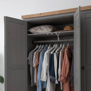 Armoire Finca Rustica II Pin massif - Pin gris - Largeur : 194 cm