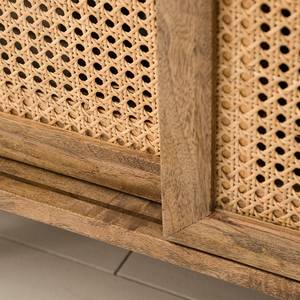 Houten kast VINA massief mangohout/Weens vlechtwerk - mangohout/beige