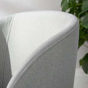 Sedia con braccioli Vale Tessuto/Metallo - Rovere - Grigio