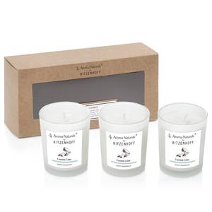 Bougie parfumée Coconut Lime (lot de 3) Blanc