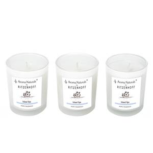 Bougie parfumée Island Spa (lot de 3) Blanc