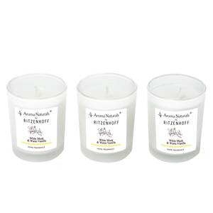 Bougie parfumée White Musk (lot de 3) Blanc