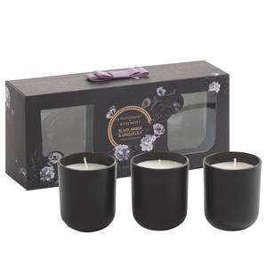 Bougie parfumée Black Amber (lot de 3) Noir