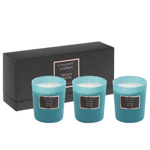 Bougie parfum French Riviera (lot de 3) Bleu