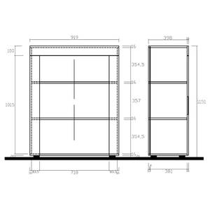 Highboard Easy Hoogglans wit