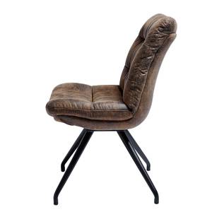 Chaise Maran Microfibre / Acier - Marron vintage / Noir