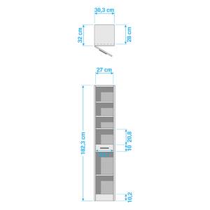 Hochschrank Lorenz Anthrazit - Breite: 30 cm