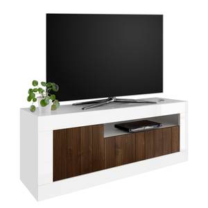 Tv-meubel Urbino Notenboomhouten look/wit