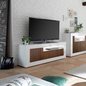 Meuble TV Urbino Imitation noisetier / Blanc