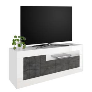 Meuble TV Urbino Gris foncé / Blanc