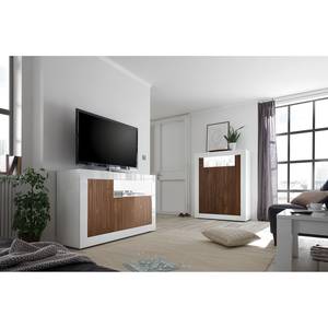 Buffet haut Urbino Imitation noisetier / Blanc