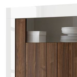 Highboard Urbino Notenboomhouten look/wit