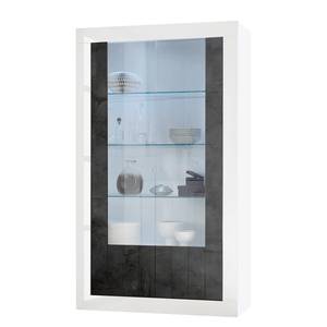 Vitrine Urbino Gris foncé / Blanc