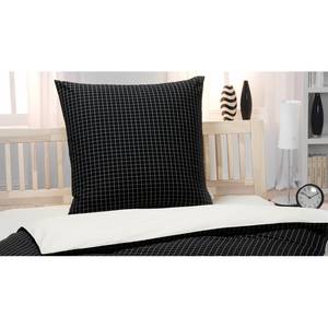 Parure de lit Fenrir Coton - Blanc / Noir - 135 x 200 cm + oreiller 80 x 80 cm