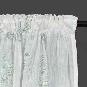 Rideau Diana Coton biologique - Blanc / Vert - Vert pâle