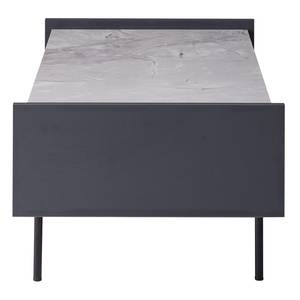 Table basse Darby Placage en bois véritable - Noyer / Gris mat