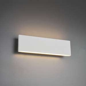 LED-Wandleuchte Concha Aluminium - 2-flammig - Weiß - Breite: 28 cm