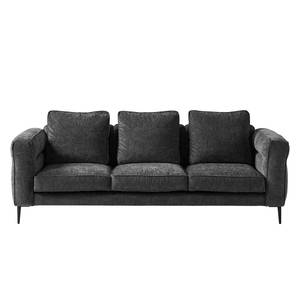 Sofa Gorden II (3-Sitzer) Chenille - Stoff Mohs: Schwarz