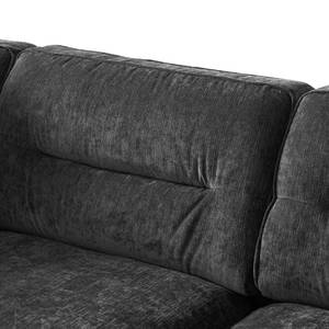 Sofa Gorden II (3-Sitzer) Chenille - Stoff Mohs: Schwarz