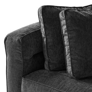 Sofa Gorden II (3-Sitzer) Chenille - Stoff Mohs: Schwarz