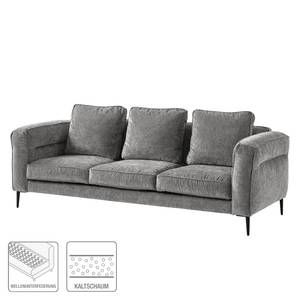 Sofa Gorden II (3-Sitzer) Chenille - Stoff Mohs: Dunkelgrau