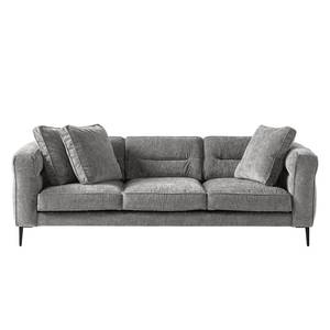 Sofa Gorden II (3-Sitzer) Chenille - Stoff Mohs: Dunkelgrau