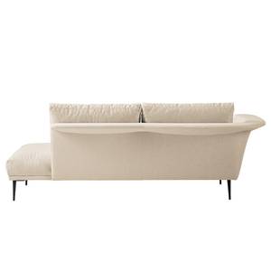 Chaise longue Drove II geweven stof - Geweven stof Saia: Beige - Armleuning vooraanzicht links