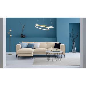 Ecksofa Claudio I Webstoff - Webstoff Saia: Beige - Longchair davorstehend links