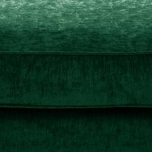 Canapé d’angle Gorden III Chenille - Tissu Mohs : Vert bouteille - Méridienne longue à droite (vue de face)
